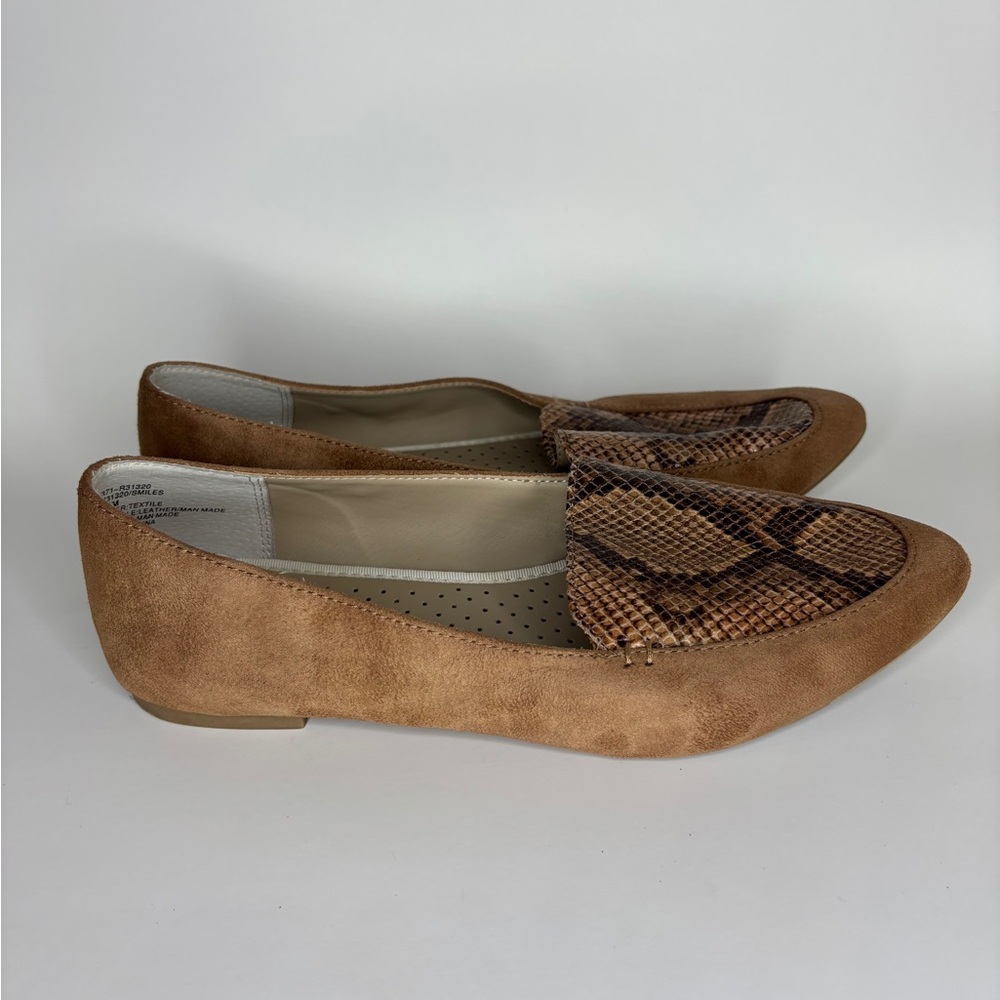 rialto womens shoes Loafers Flats Slip Ons Size 9.5M Brown Textile Comfort